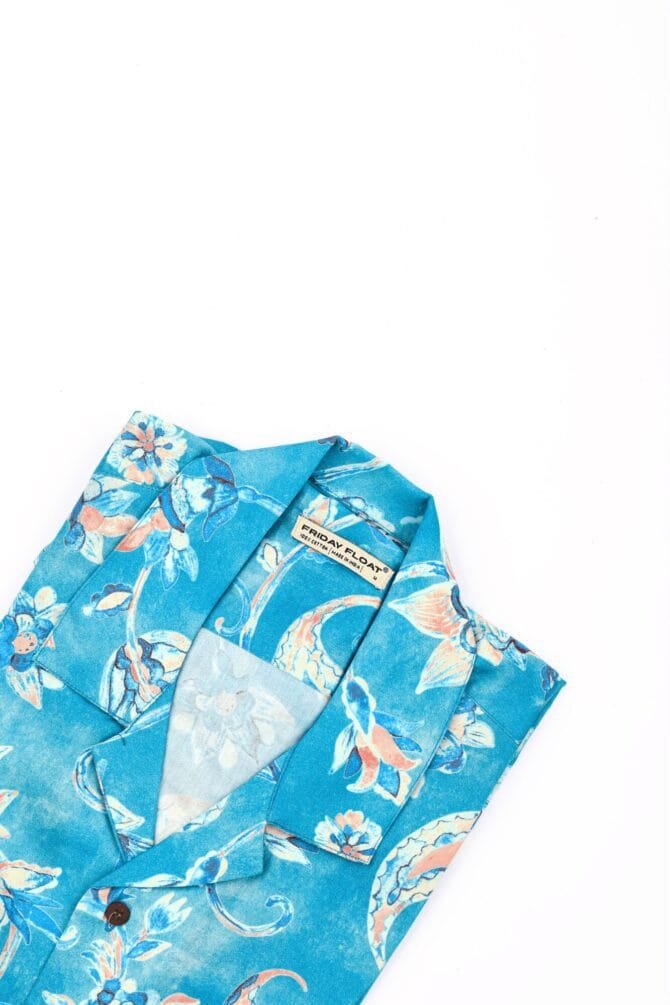 Paisley Print Blue Shirt for Men - Image 2