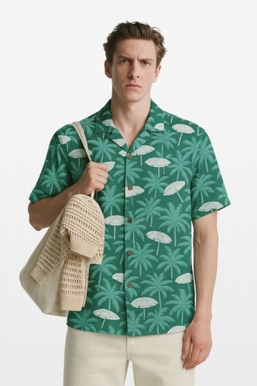 Tropical Print Men's Shirt