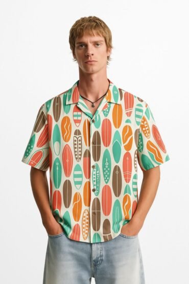 Surf Day Printed Beach Shirt for Men