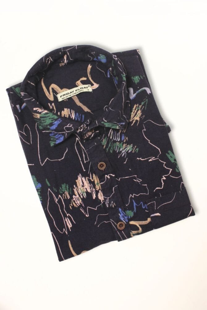 Abstract Art Drawing Men's Printed Shirt - Image 5