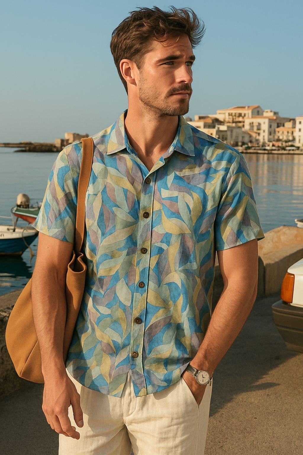 Foilage Print Printed Shirt for Men
