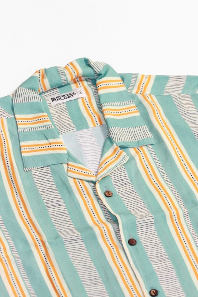 Blue Stripe Shirt Men - Image 3