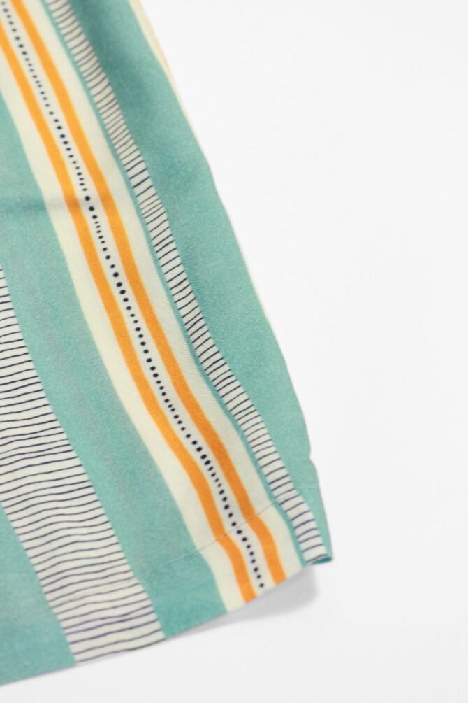 Blue Stripe Shirt Men - Image 4