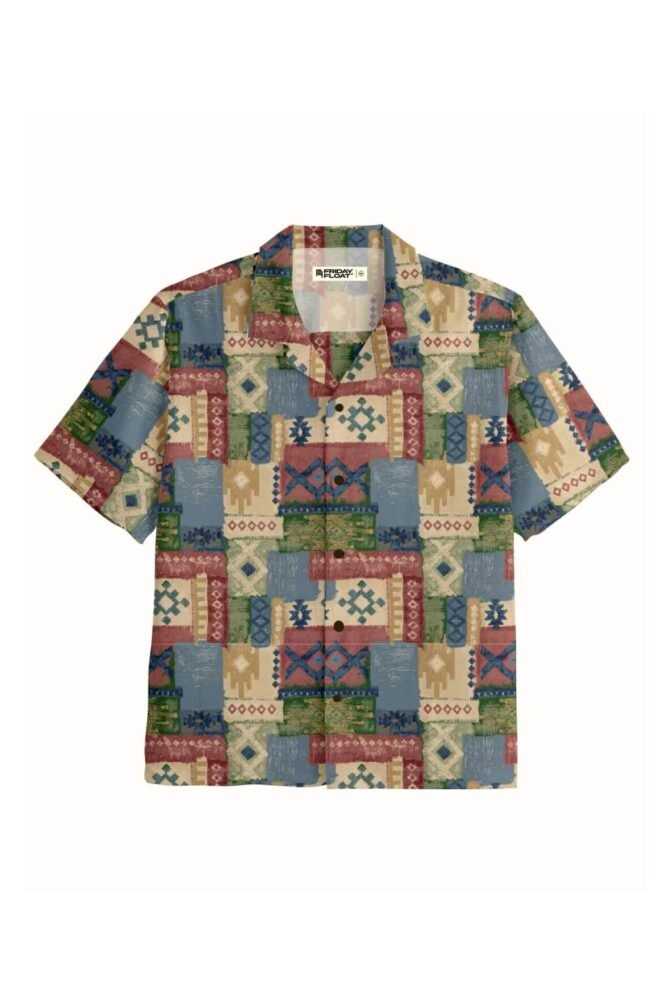 Geometric Tribal Vintage Print Shirt - Image 4